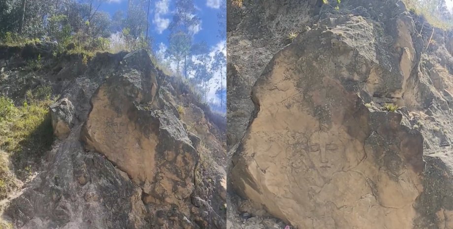 Чудо на склоне: паломники обнаружили необычный образ Девы Марии на скале