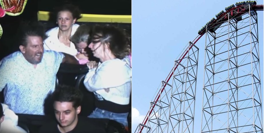 Супруги спасают девочку с расстегнутым ремнем безопасности на американских горках "Мамба" в парке Worlds of Fun