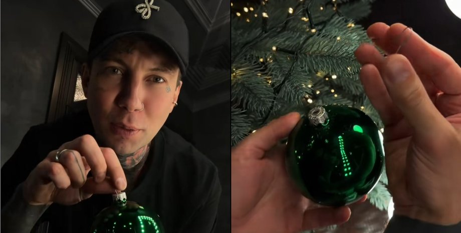 Украинский блогер показывает, как правильно снимать и крепить верхнюю часть елочной игрушки